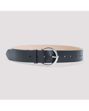 Phoebe Philo Round Buckle Belt - Blue