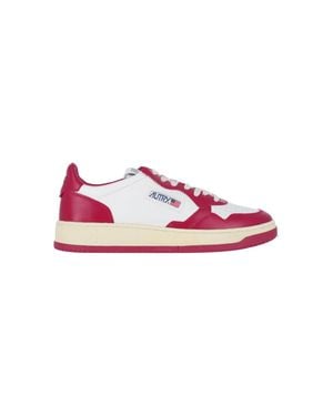 Autry Bright Leather Sneakers - Pink