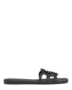 Gucci Interlocking G Mini Cut-Out Sandals With Low Heel (10Mm) - Black
