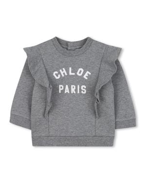Chloé Sweatshirt With Logo - Gray