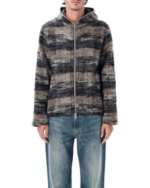 Our Legacy Hooded Zip-Up Sweater Jacket - Gray