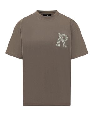 Represent Embroidered Logo T-Shirt - Gray
