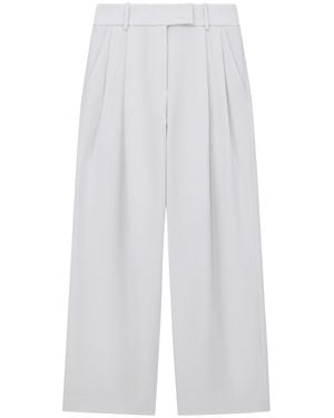 Giorgio Armani Pleated Wide-Leg Pants - White