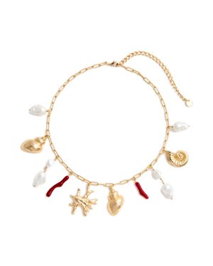 Self-Portrait Elegant Mini Brass Charm Bracelet - Metallic