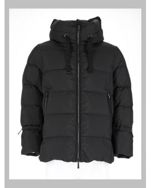 Moorer Regular-Fit Quilted Puffer Coat - Black