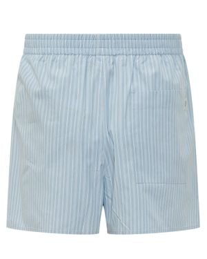 Ami Paris Stripes Mini Shorts - Blue