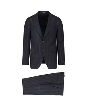 Tagliatore Pinstripe Wool Two-Piece Suit - Blue