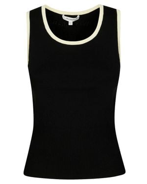 JW Anderson Contrast-Trim Cotton Vest - Black