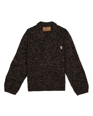 Brain Dead Textured Button Front Cardigan - Black