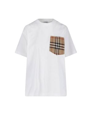 Burberry Archive Check Pocket T-Shirt - White