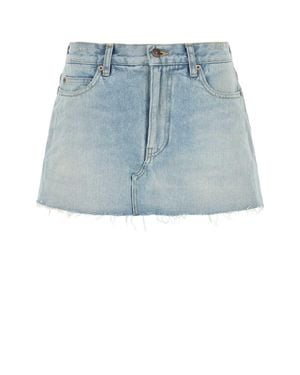 Balenciaga Denim Pant-Skirt - Blue