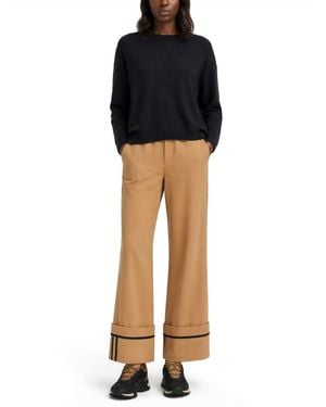 Herno Cuffed Wide-Leg Pants - Black