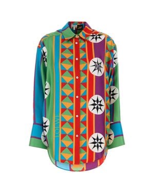 Loewe Printed Silk Paula S Ibiza Oversize Shirt - Multicolor