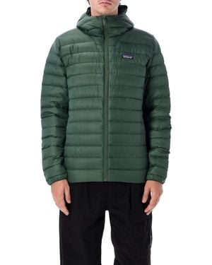 Patagonia Down Sweater Hoodie With 800-Fill Recycled Nylon - Green