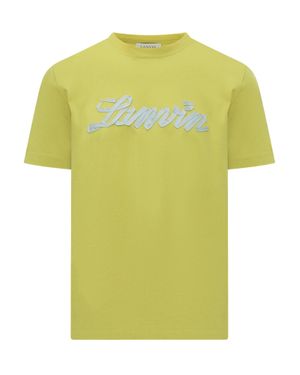 Lanvin Cut-Out Sleeve T-Shirt - Yellow