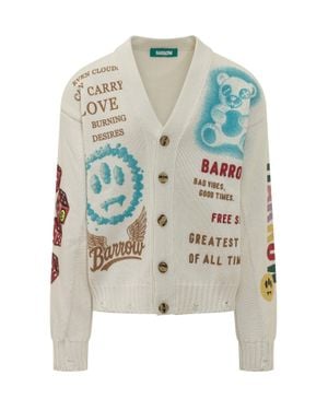 Barrow Style Cardigan With Button-Up Front - White