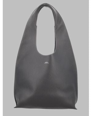 A.P.C. A. P.C. Cowskin Shoulder Bag - Gray