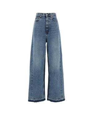 Stella McCartney Two-Tone Wash Slouchy Straight Leg Jeans - Blue