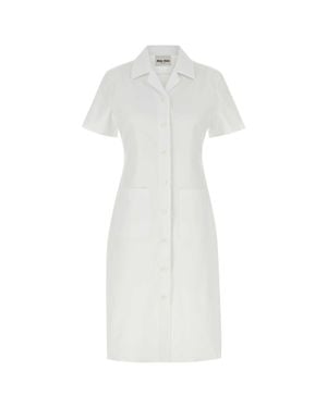 Miu Miu Poplin Dress - White