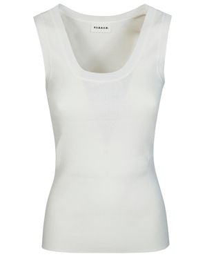 P.A.R.O.S.H. Ribbed Tank Top - Gray