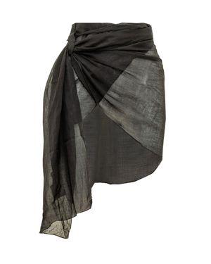 KATE CATE Mini Kim Sarong Shorts - Black