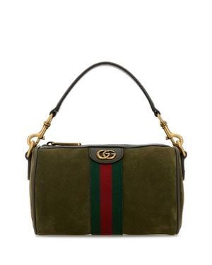 Gucci Mini Ophidia Suede Handbag 18.5 Cm - Green