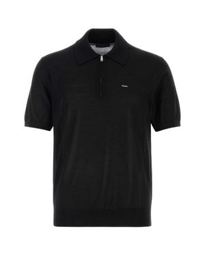 Prada Wool Polo Shirt - Black
