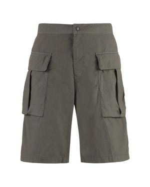 Aspesi Cotton Cargo Bermuda Shorts - Gray