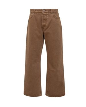 Ami Paris Wide Leg Jeans - Brown