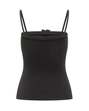 Courreges Chic Mini Bucle Top - Black