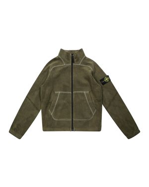 Stone Island Junior Zipped Sweatshirt - Green
