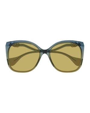 Gucci Rectangle-Frame Acetate Acetate Sunglasses Gg1010S-003 - Yellow