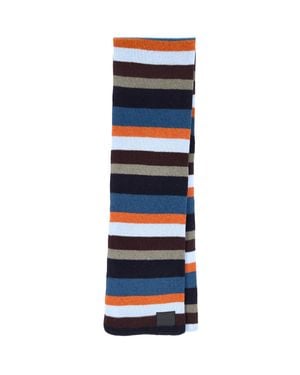 Paul Smith Striped Wool Scarf - Blue