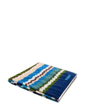 Missoni Embroidered Beach Towel - Blue