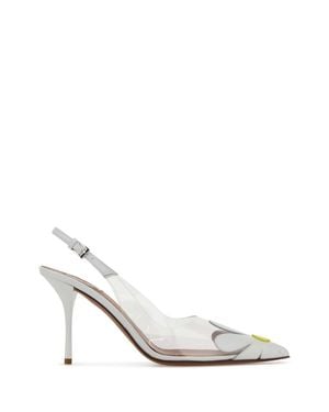 Alaïa Two-Tone Pvc And Leather Bloom Pumps - White