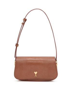 Ami Paris Leather Shoulder Handbag - Multicolor