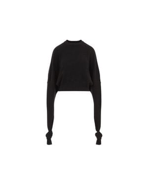 Jacquemus Fiocco Wool & Cashmere Pullover Sweater - Black