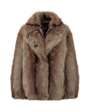 Pinko Caladenia Caban Aspen Shearling Jacket - Brown
