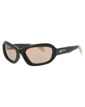 KARL LAGERFELD Klj6200S Acetate Sunglasses With Solid Lenses, Case Included (57-21-145) - Black