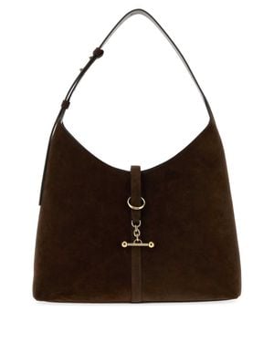 Strathberry Suede Maxi Kite Shopping Handbag - Brown