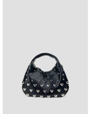 Ganni Mini Heart Hobo Handbag - Blue