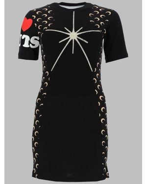 Marine Serre Cotton Mini Dress For - Black