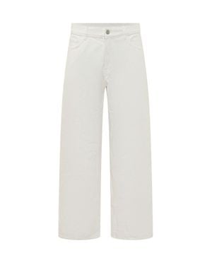 Palm Angels Logo 5-Pocket Jeans - White