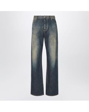 Fendi Washed Bananatex Regular-Fit Jeans With Vintage Abrasion Effect - Blue