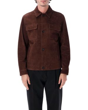 Lardini Suede Shirt Jacket - Brown