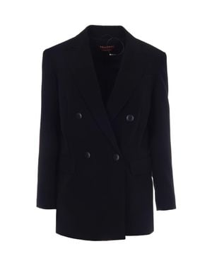 Max Mara Double-Breasted Longline Blazer - Blue