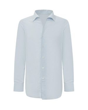 Finamore 1925 Classic Mini Linen-Cotton Blend Shirt - Blue