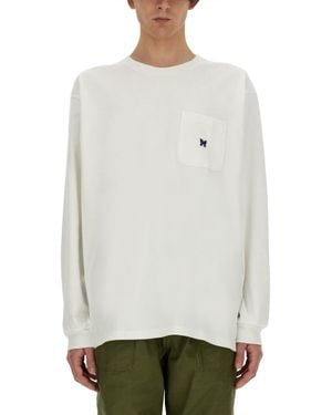 Needles T Shirt With Logo - Gray