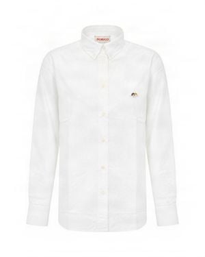 Fiorucci Embroidered Cotton Button-Up Shirt - White