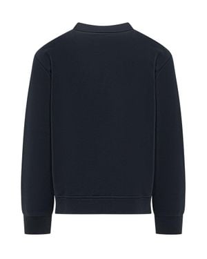 A.P.C. Logo-Print Organic Cotton Sweatshirt - Blue